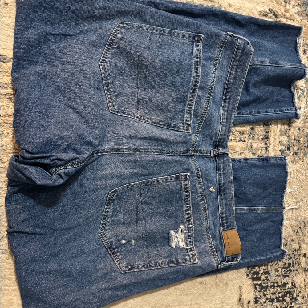 American Eagle Outfitters Low Rise Baggy Straight Jeans Size 18 Reg - Picture 7 of 8